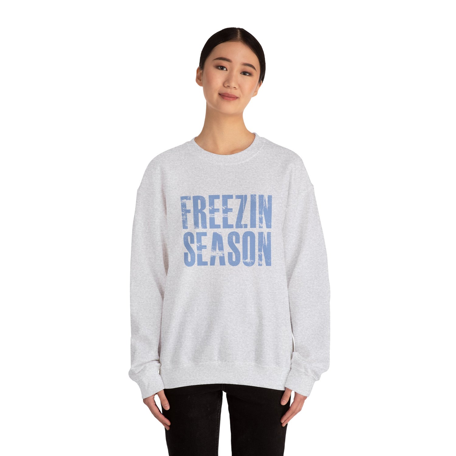 Cozy Freezin' Season Gildan Crewneck Sweatshirt