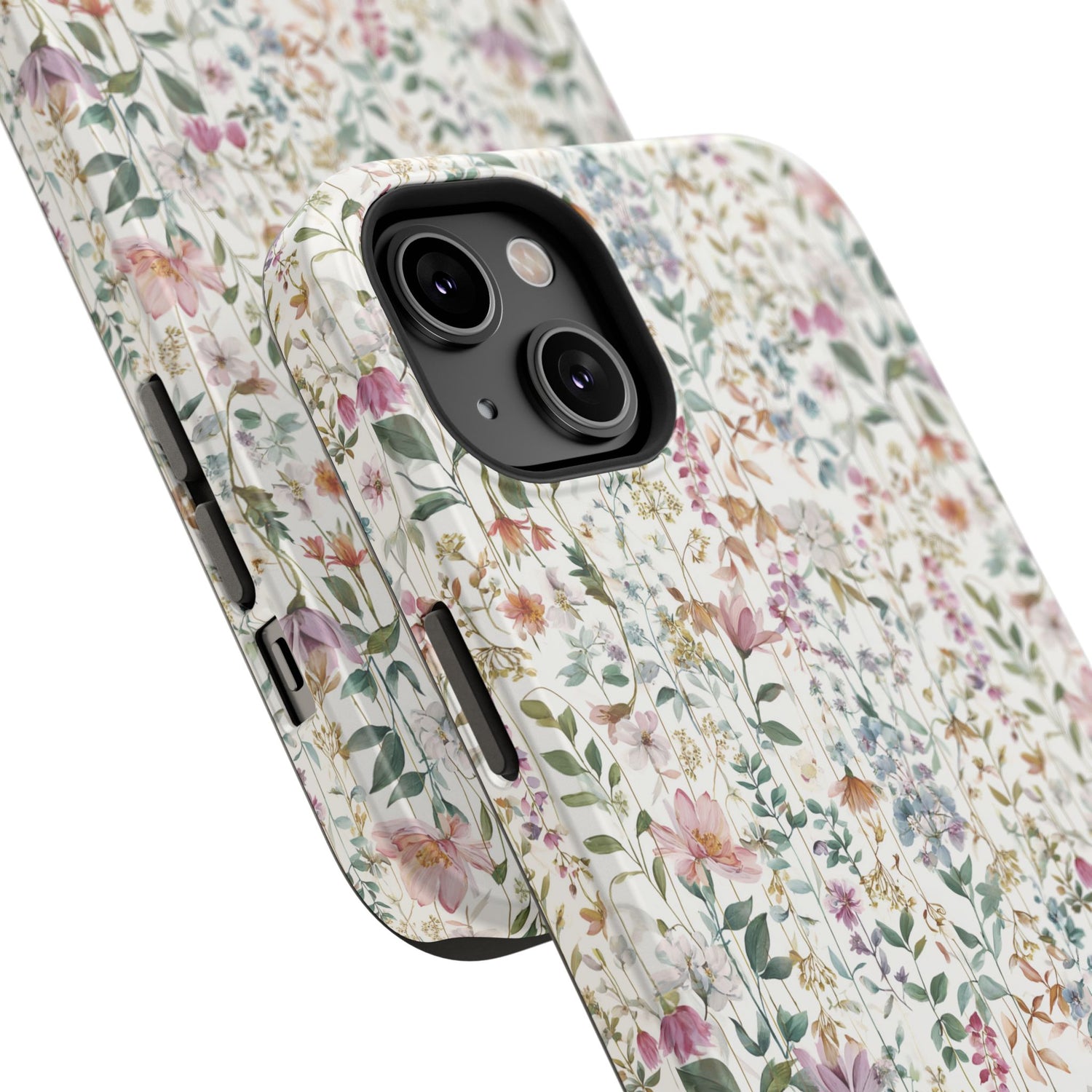Floral Impact-Resistant Phone Case, iPhone, Samsung