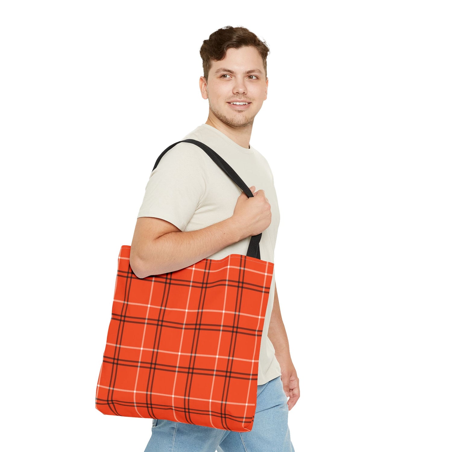 Tote Bag- Fall Orange Plaid