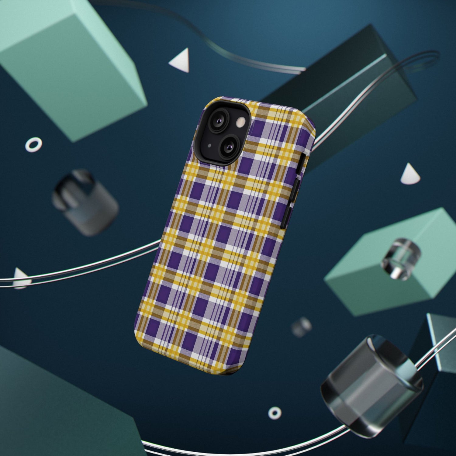 Impact-Resistant Phone Case- Louisiana Plaid