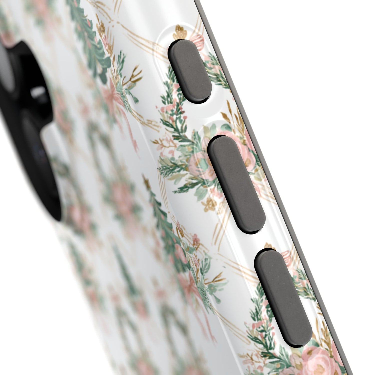 Impact-Resistant Phone Case - Festive Floral Design, Impact-Resistant, iPhone, Samsung