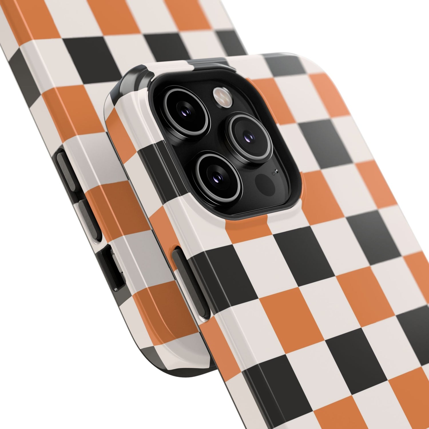 Trendy Halloween Checkerboard Phone Case | Impact-Resistant, iPhone, Samsung