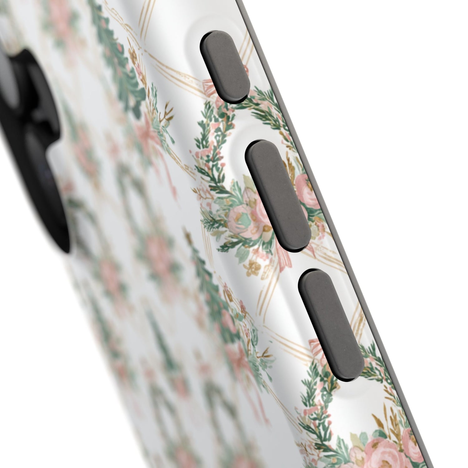 Impact-Resistant Phone Case - Festive Floral Design, Impact-Resistant, iPhone, Samsung