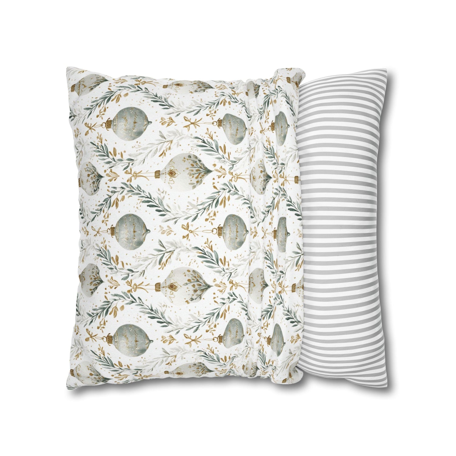 Elegant Holiday Ornament Throw Pillow Covers