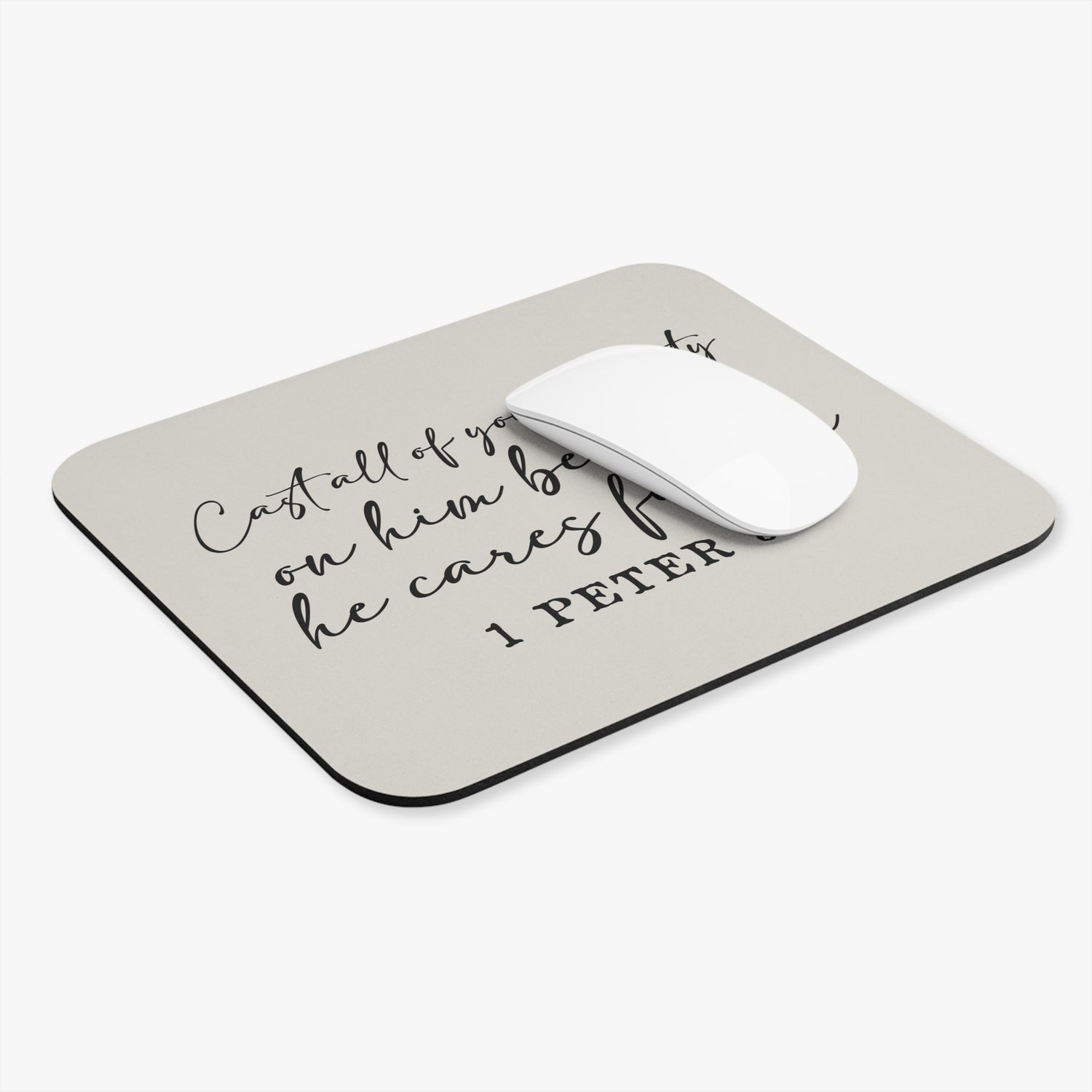 Inspirational Mouse Pad, Faith-Based Desk Accessory, Motivational Office Decor, Christian Gift, Bible Verse Mouse Pad