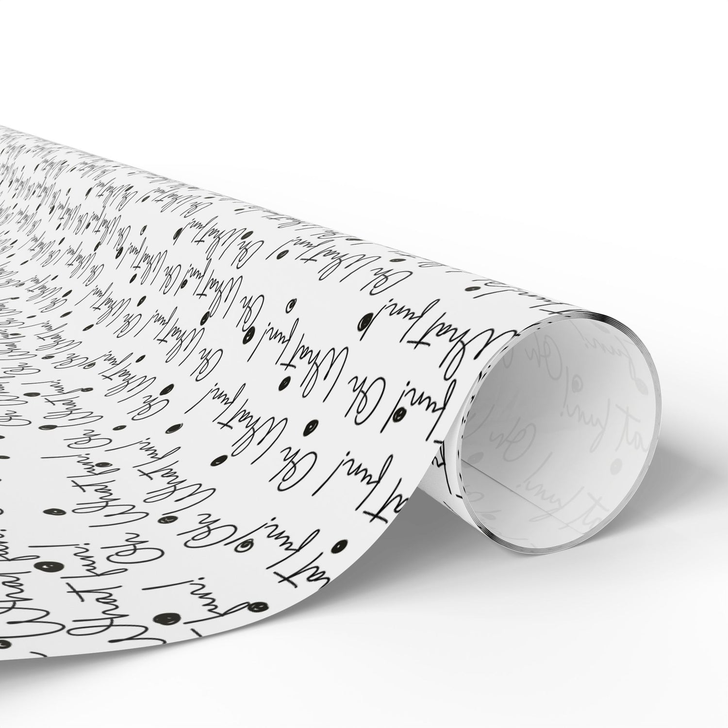 Premium Wrapping Paper - Elegant Calligraphy 'Oh What Fun'