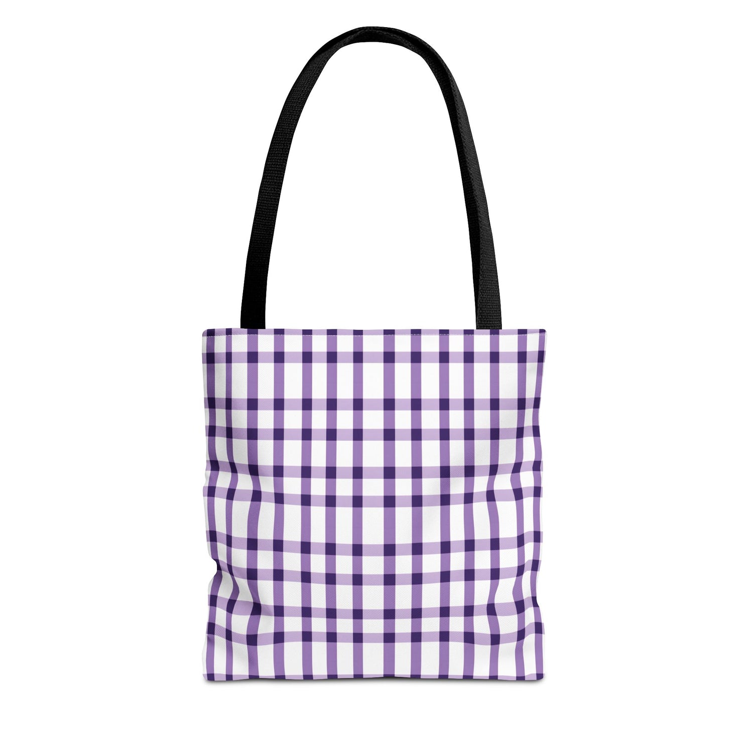 Purple Plaid Tote Bag