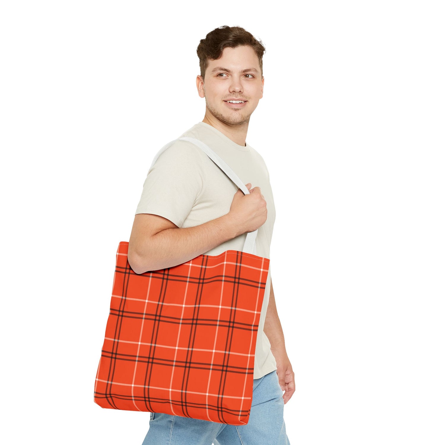 Tote Bag- Fall Orange Plaid