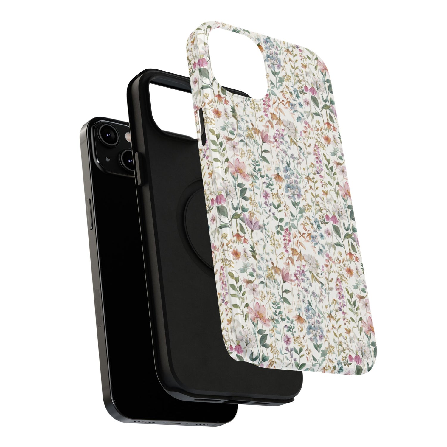Floral Impact-Resistant Phone Case, iPhone, Samsung