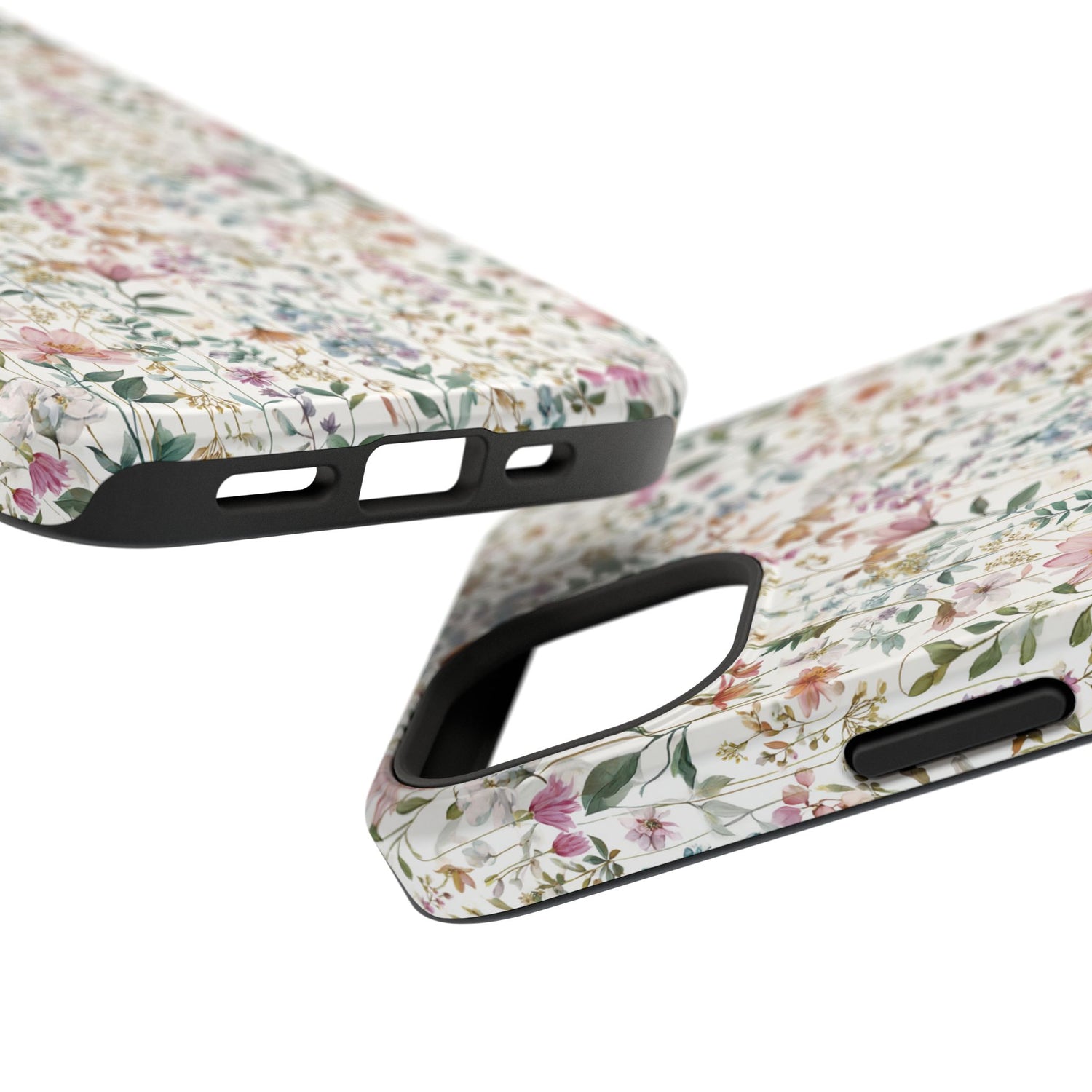 Floral Impact-Resistant Phone Case, iPhone, Samsung