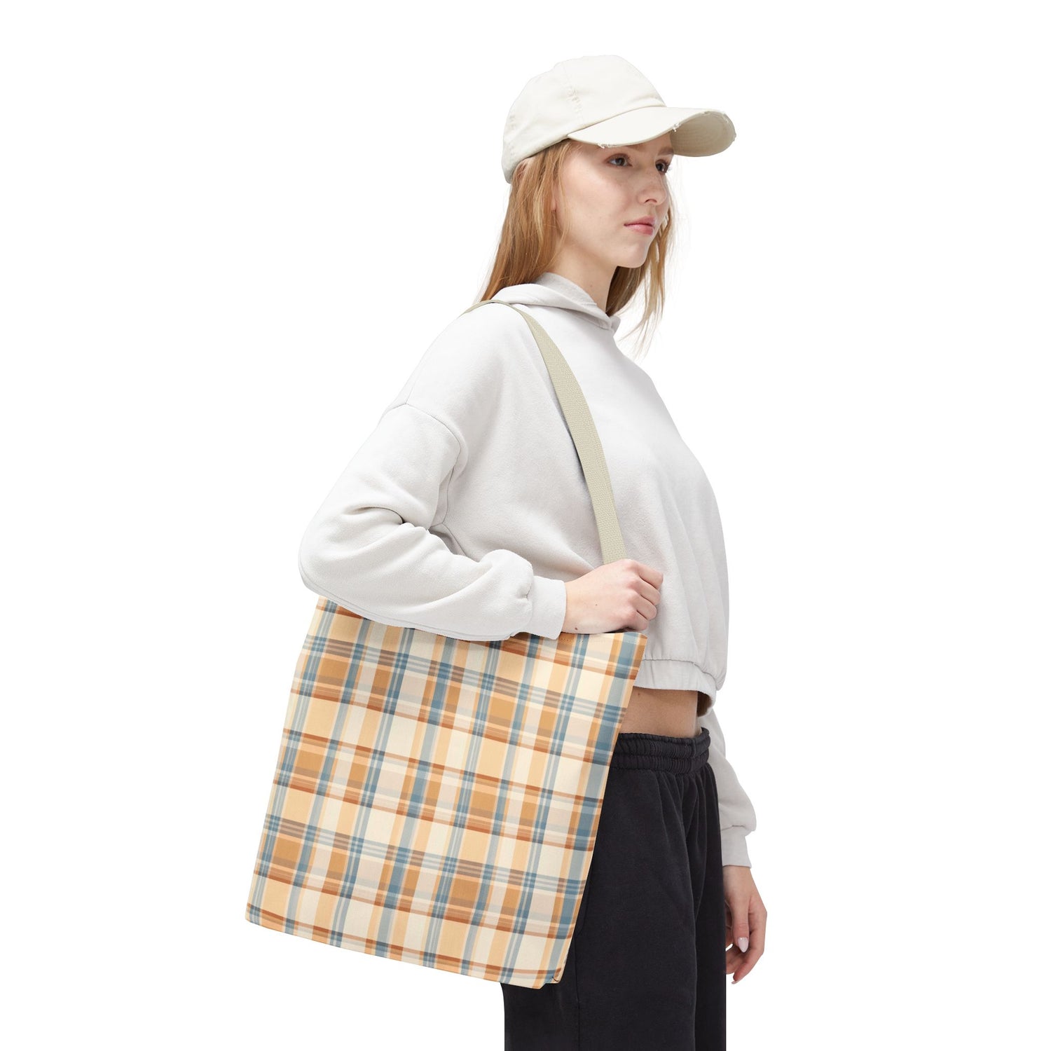 Plaid Tote Bag - Stylish Reusable Bag for Shopping, Beach, Gym, or Everyday Use - Perfect Gift for All Occasions