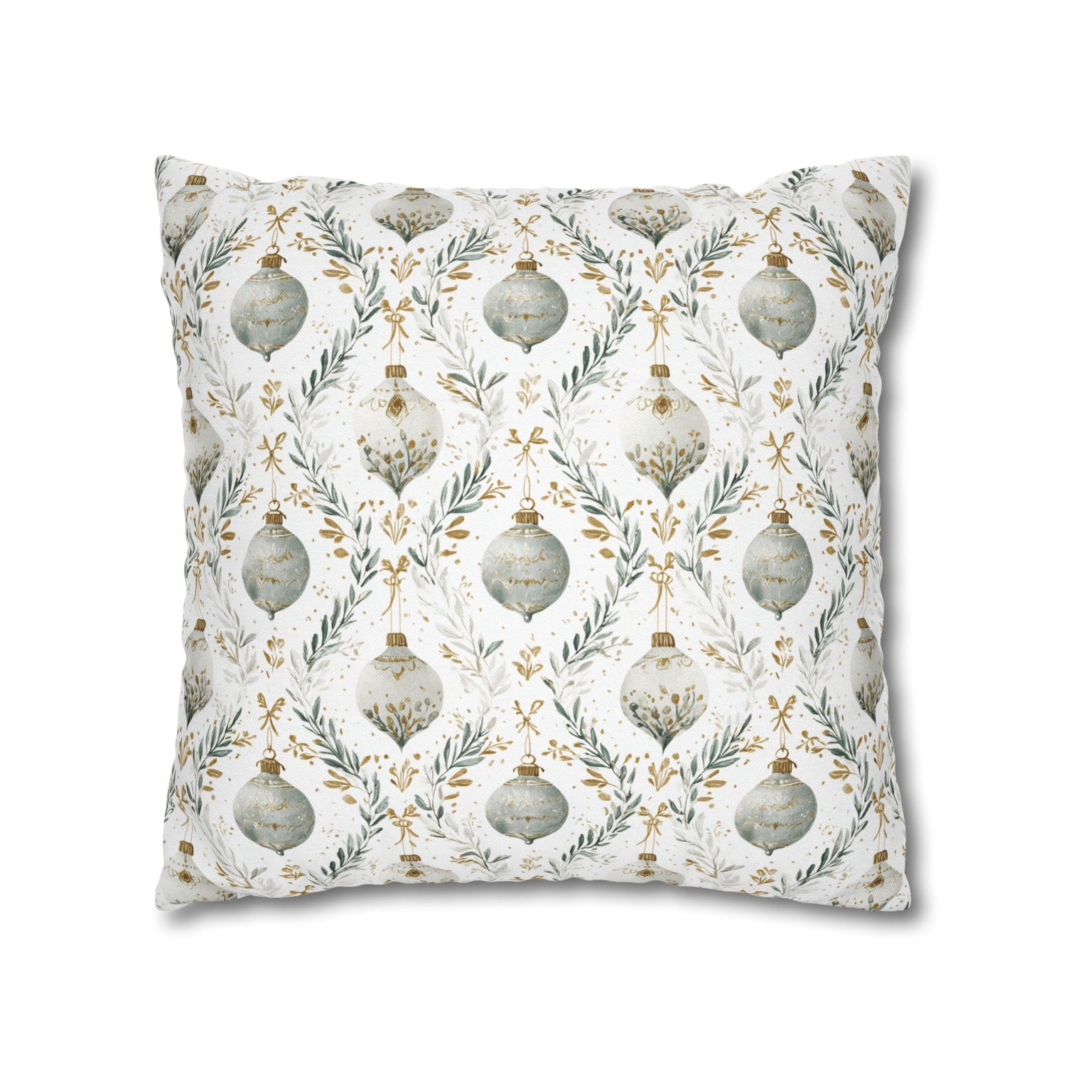 Elegant Holiday Ornament Throw Pillow Covers