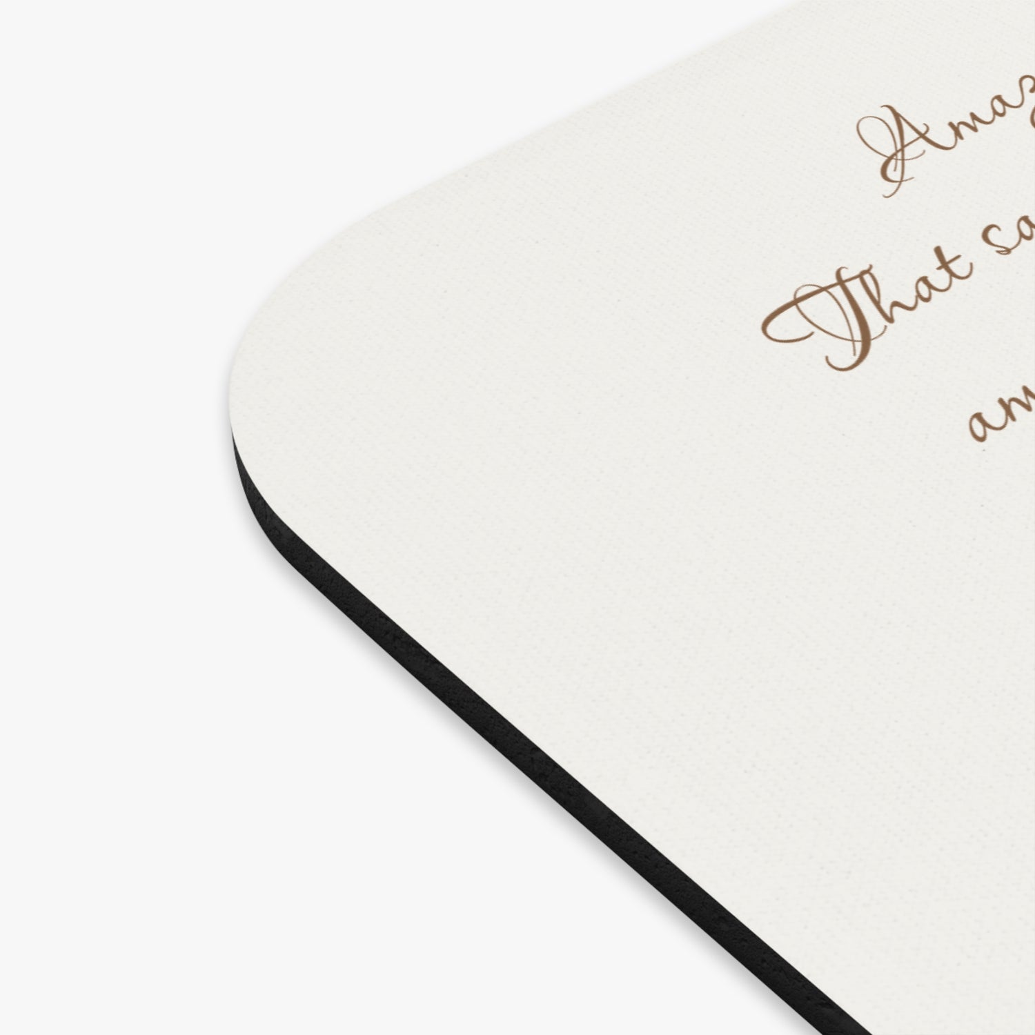 Elegant Mouse Pad with 'Amazing Grace' Calligraphy, Inspirational Gift for Home Office, Perfect for Christmas, Birthdays