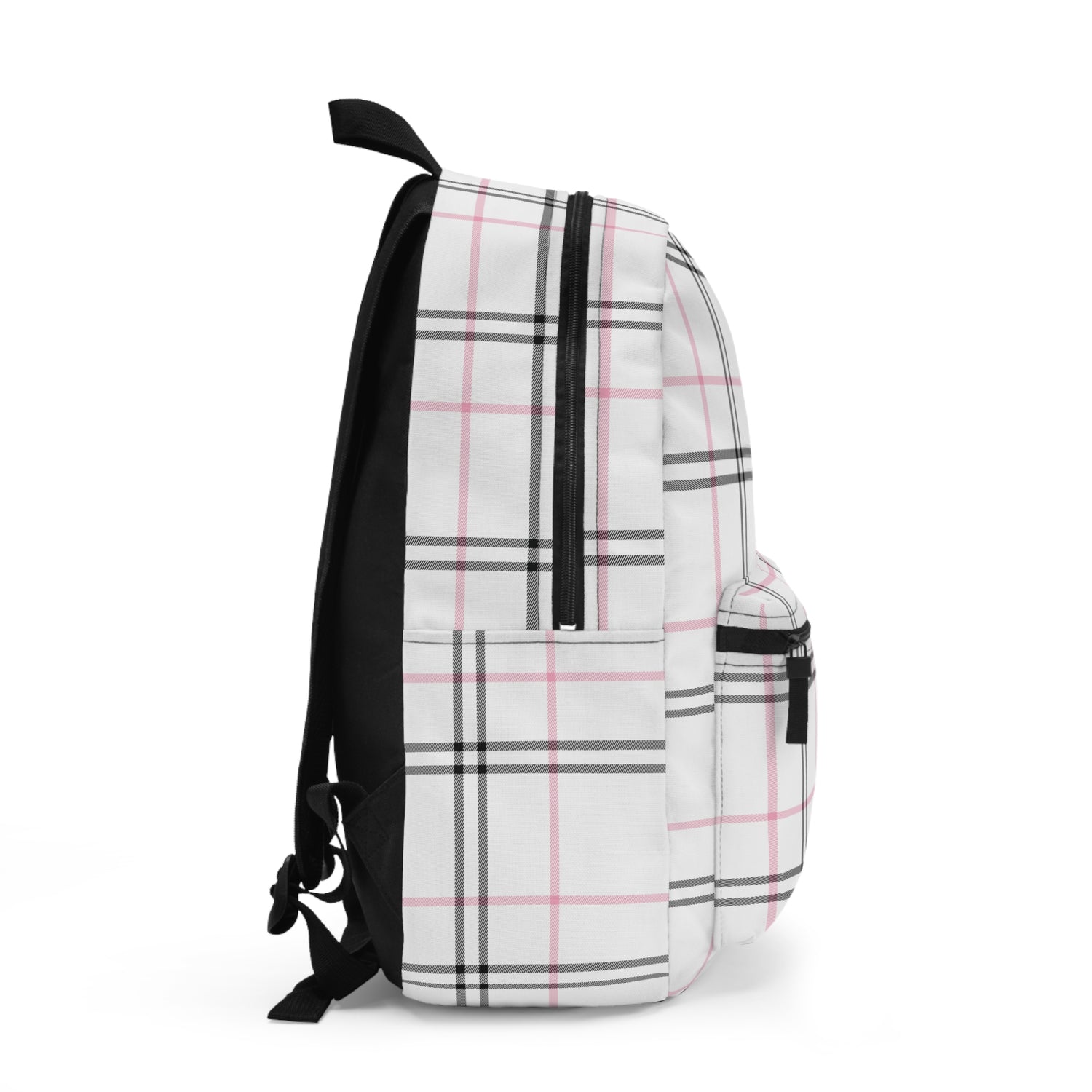 Backpack- Preppy Plaid Black Pink