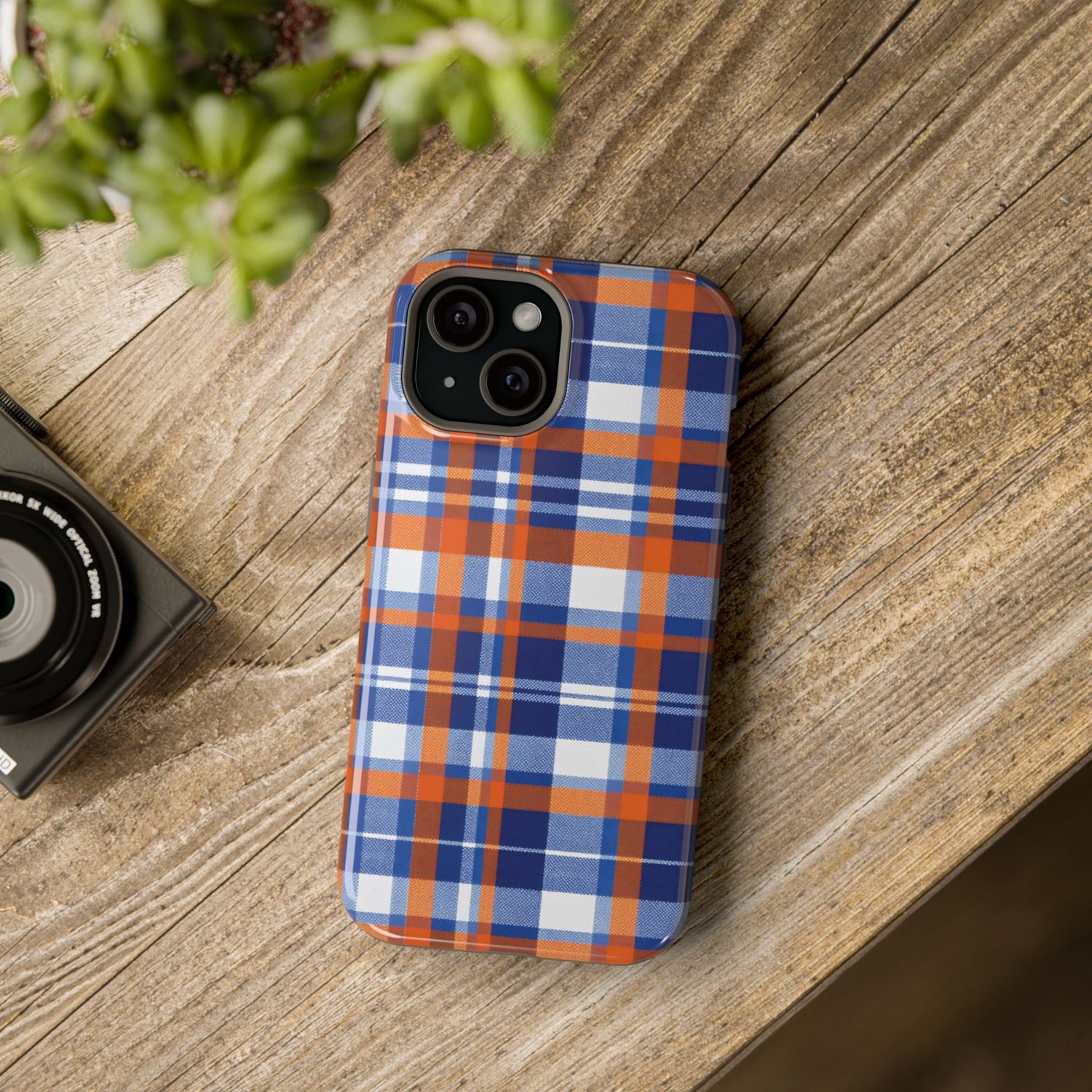 Impact-Resistant Phone Case- Florida Plaid