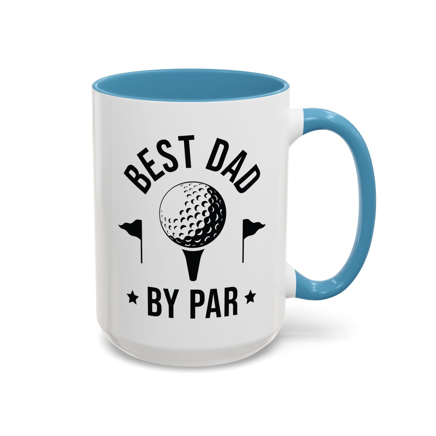 Dad Mug/Father's Day/Golfer/Gifts for him/Funny Mug/Accent Coffee Mug (11, 15oz) "Best Dad By Par"