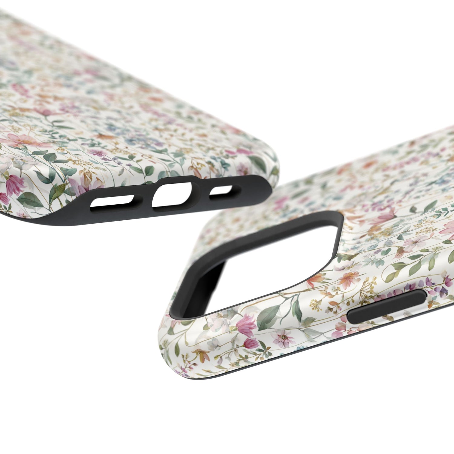 Floral Impact-Resistant Phone Case, iPhone, Samsung