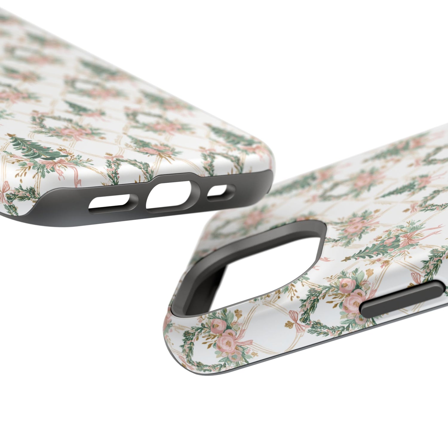 Impact-Resistant Phone Case - Festive Floral Design, Impact-Resistant, iPhone, Samsung