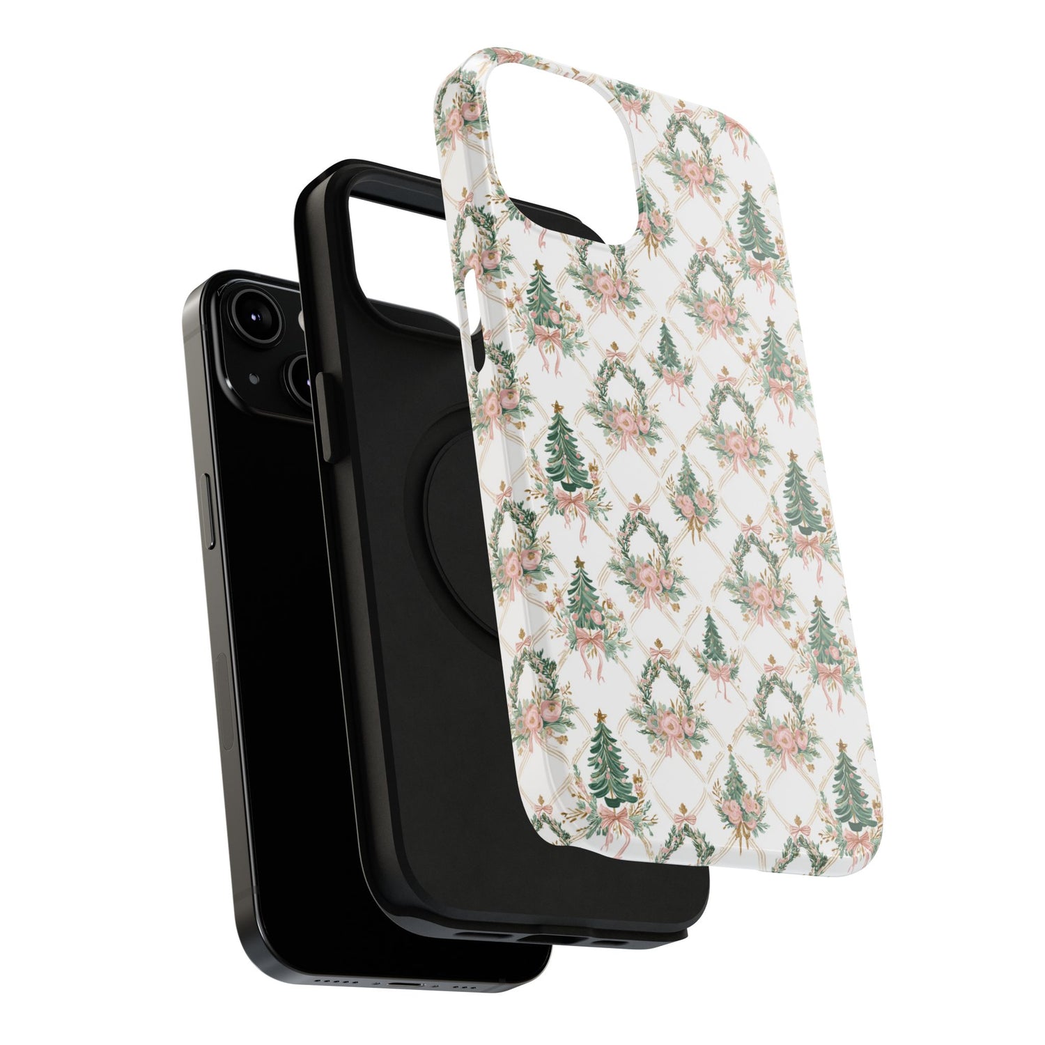 Impact-Resistant Phone Case - Festive Floral Design, Impact-Resistant, iPhone, Samsung