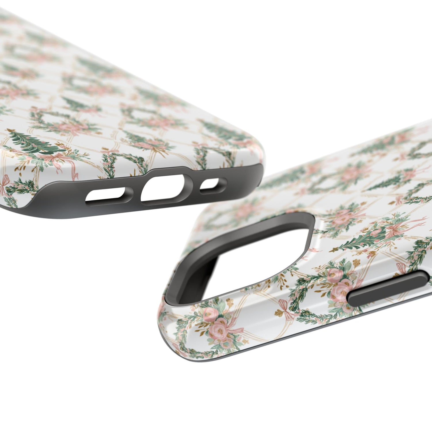 Impact-Resistant Phone Case - Festive Floral Design, Impact-Resistant, iPhone, Samsung