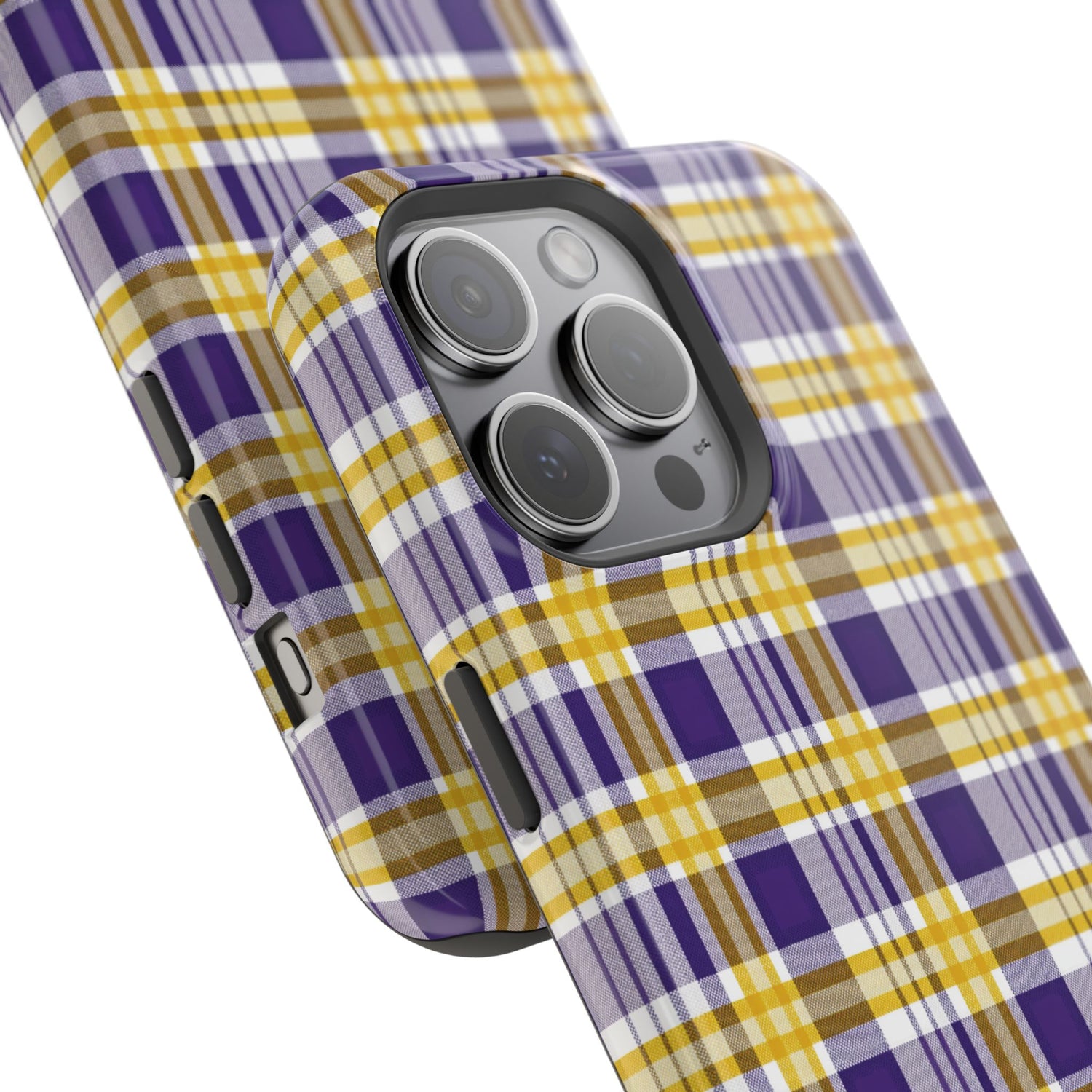 Impact-Resistant Phone Case- Louisiana Plaid