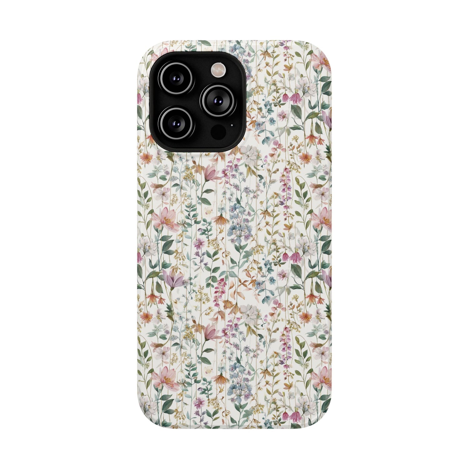 Floral Impact-Resistant Phone Case, iPhone, Samsung