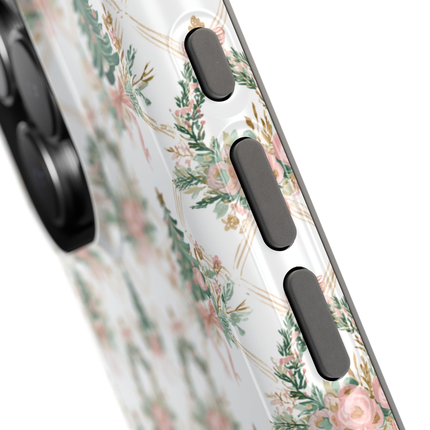 Impact-Resistant Phone Case - Festive Floral Design, Impact-Resistant, iPhone, Samsung