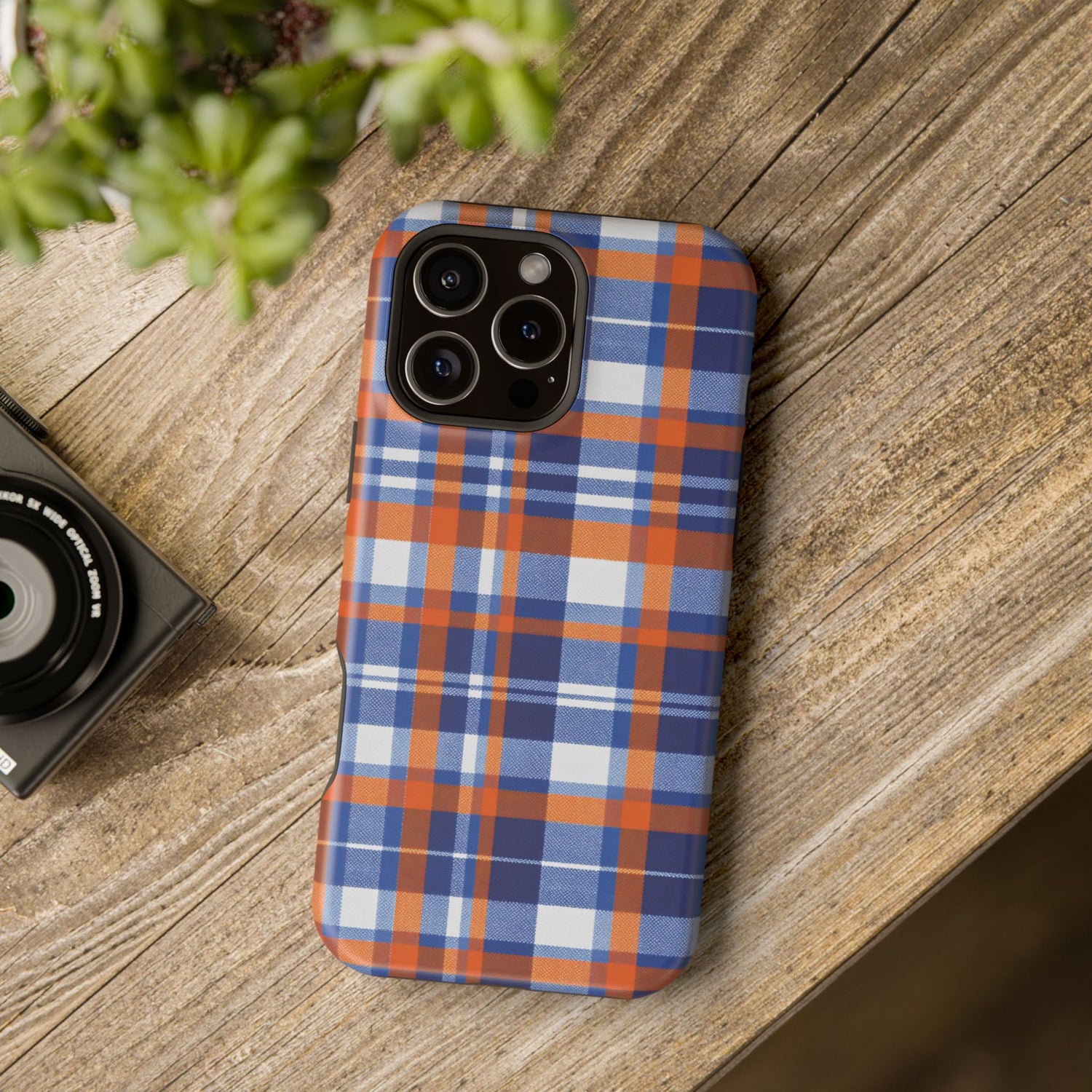 Impact-Resistant Phone Case- Florida Plaid