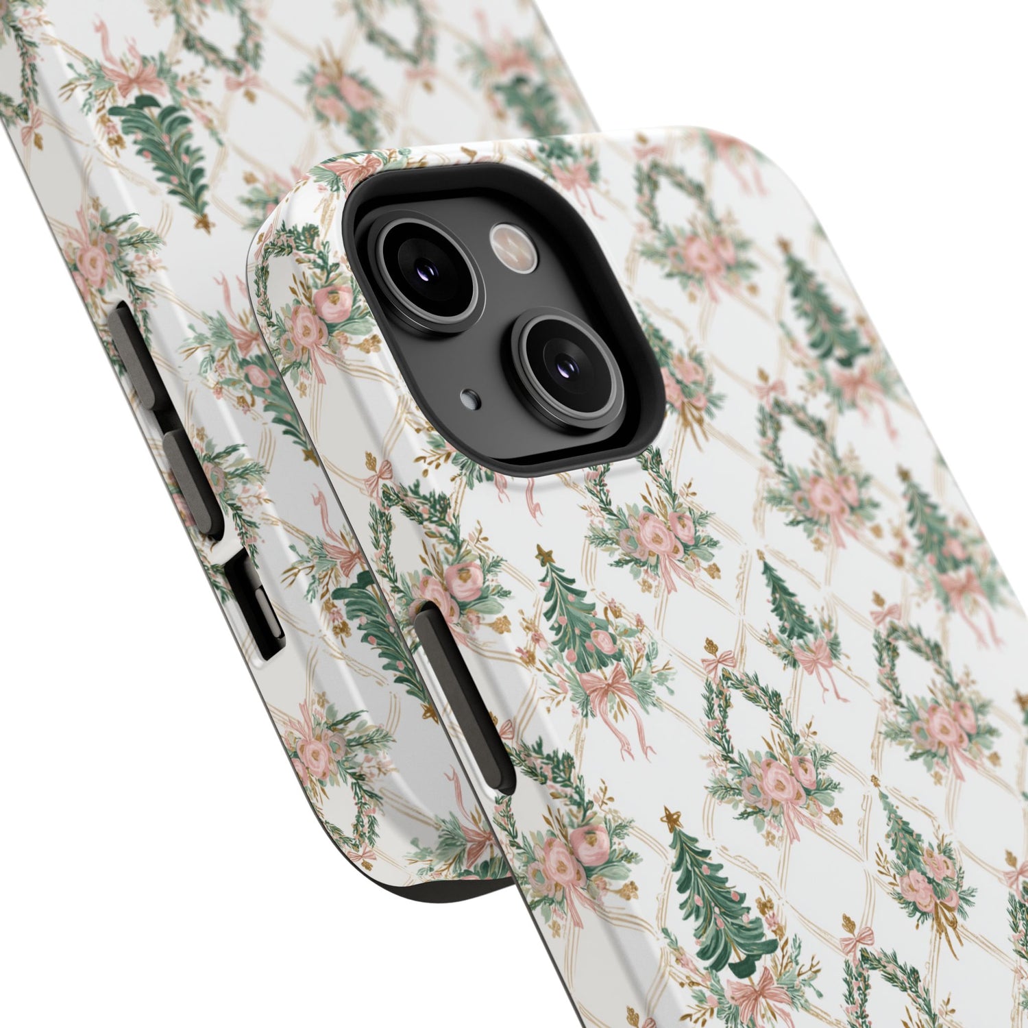 Impact-Resistant Phone Case - Festive Floral Design, Impact-Resistant, iPhone, Samsung