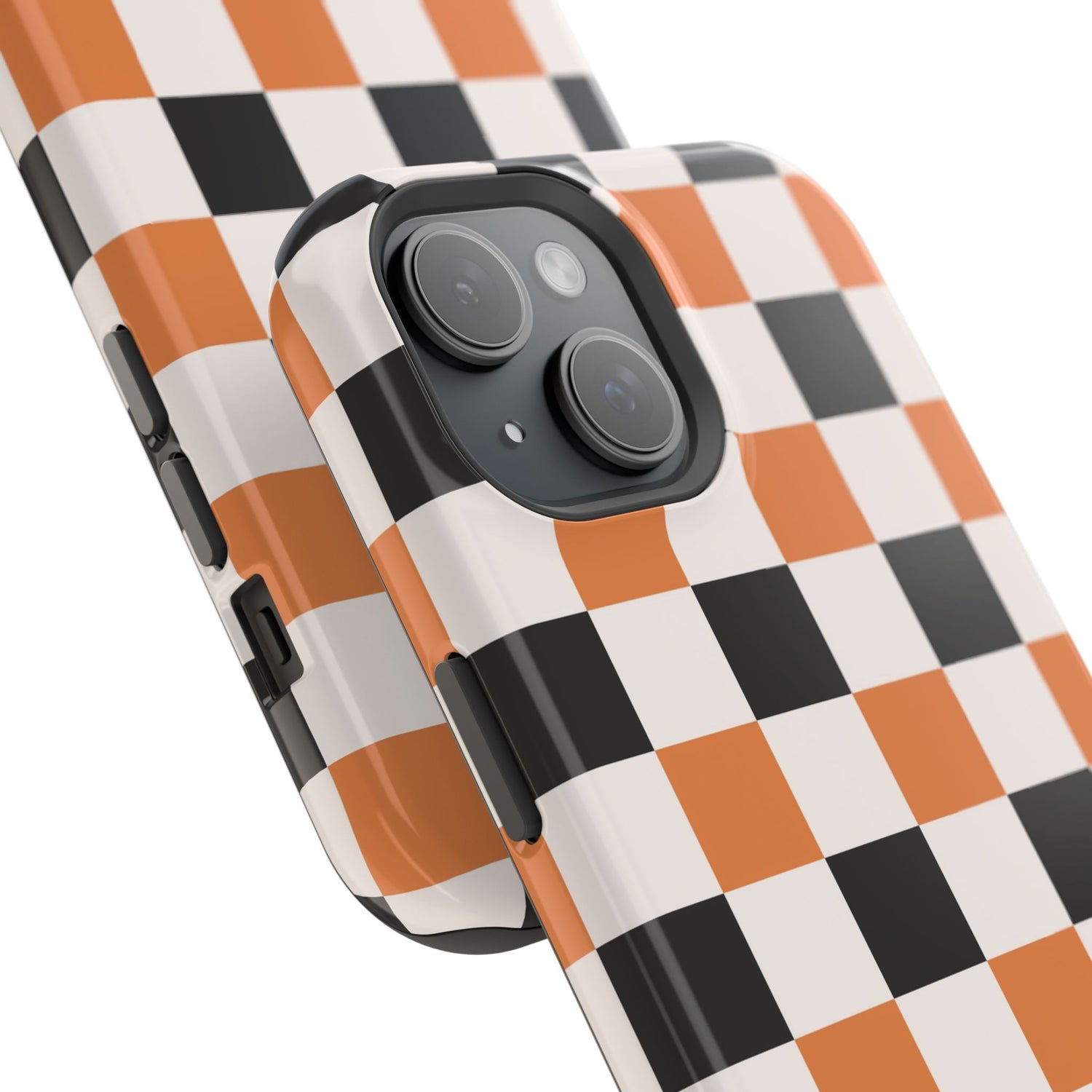 Trendy Halloween Checkerboard Phone Case | Impact-Resistant, iPhone, Samsung
