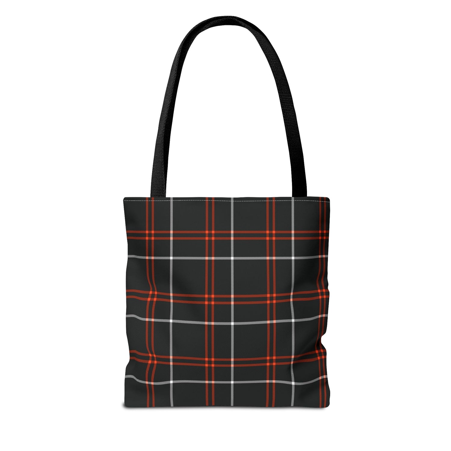 Tote Bag Fall Black Plaid
