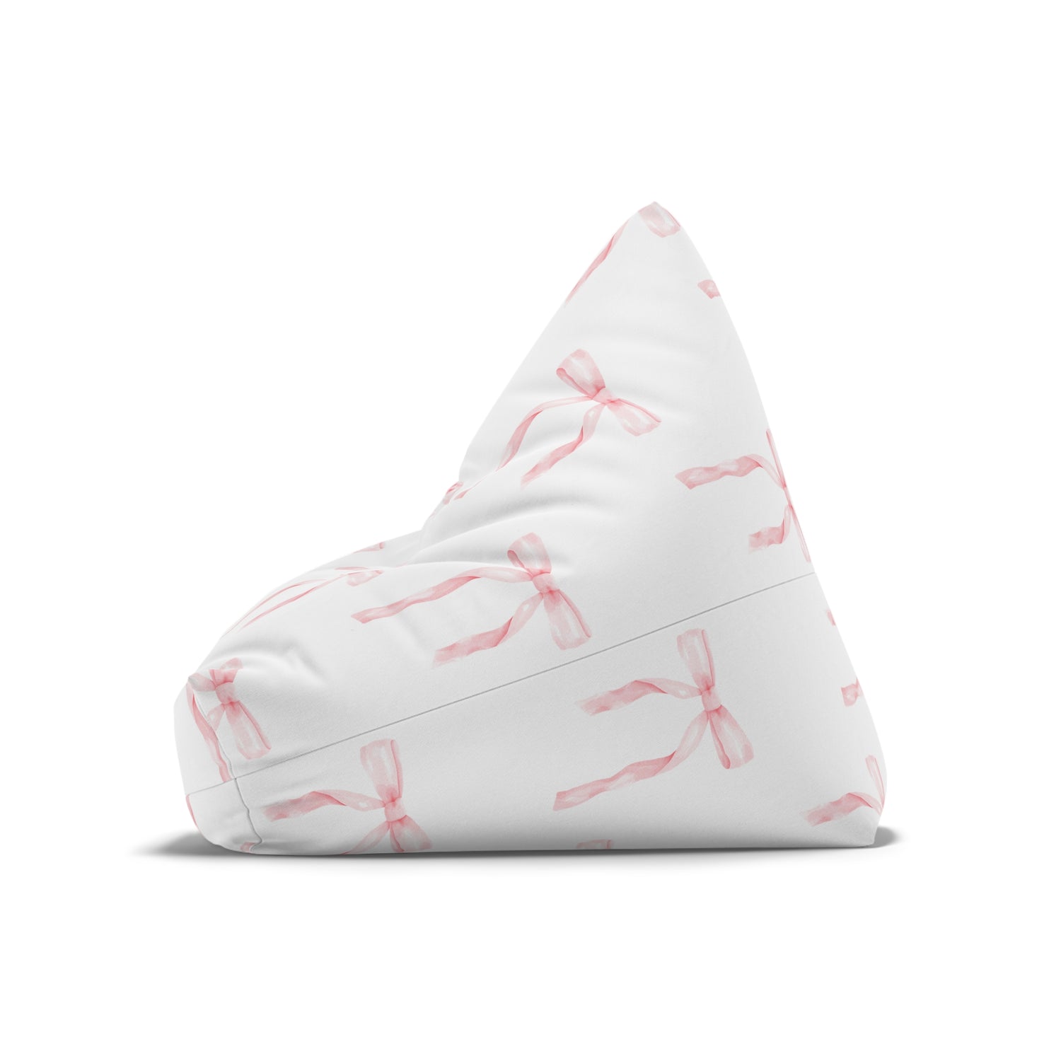 Watercolor Coquette Pink Bows Bean Bag Chair Cover