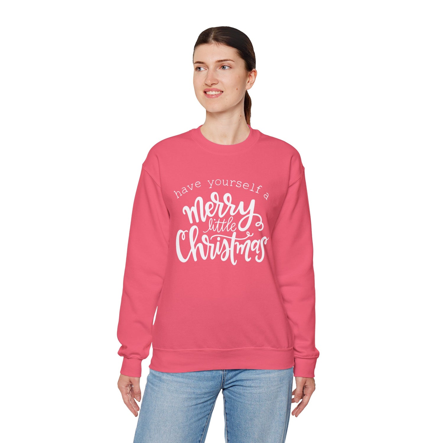 Festive Merry Little Christmas Gildan Sweatshirt
