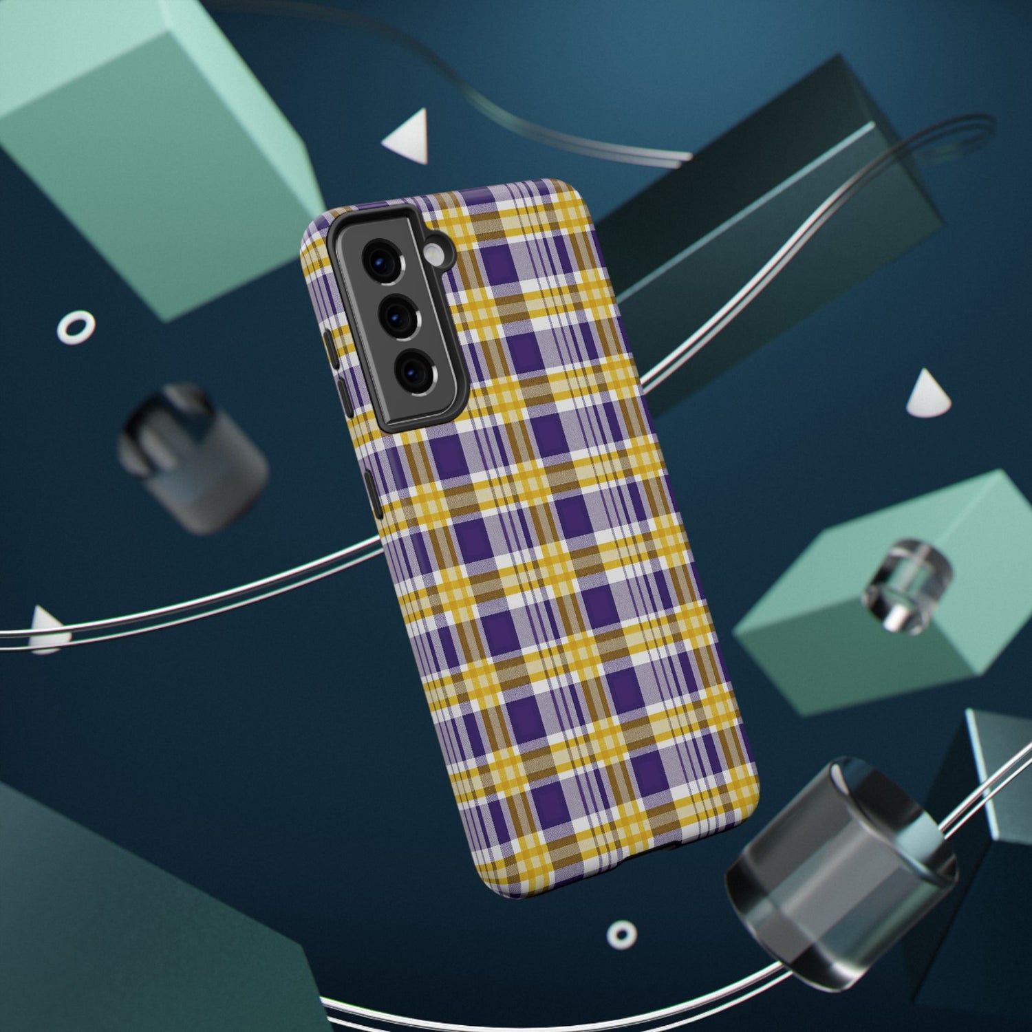 Impact-Resistant Phone Case- Louisiana Plaid