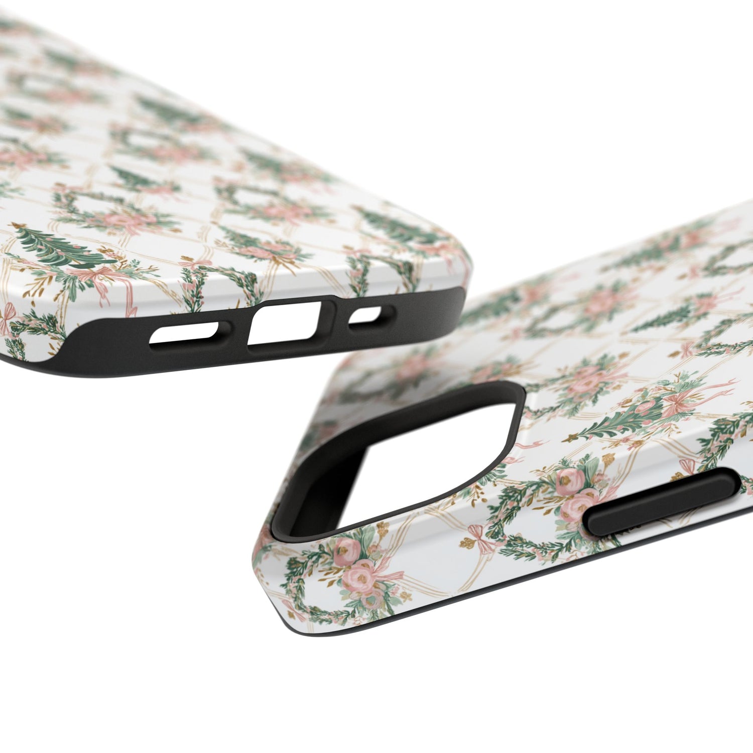 Impact-Resistant Phone Case - Festive Floral Design, Impact-Resistant, iPhone, Samsung