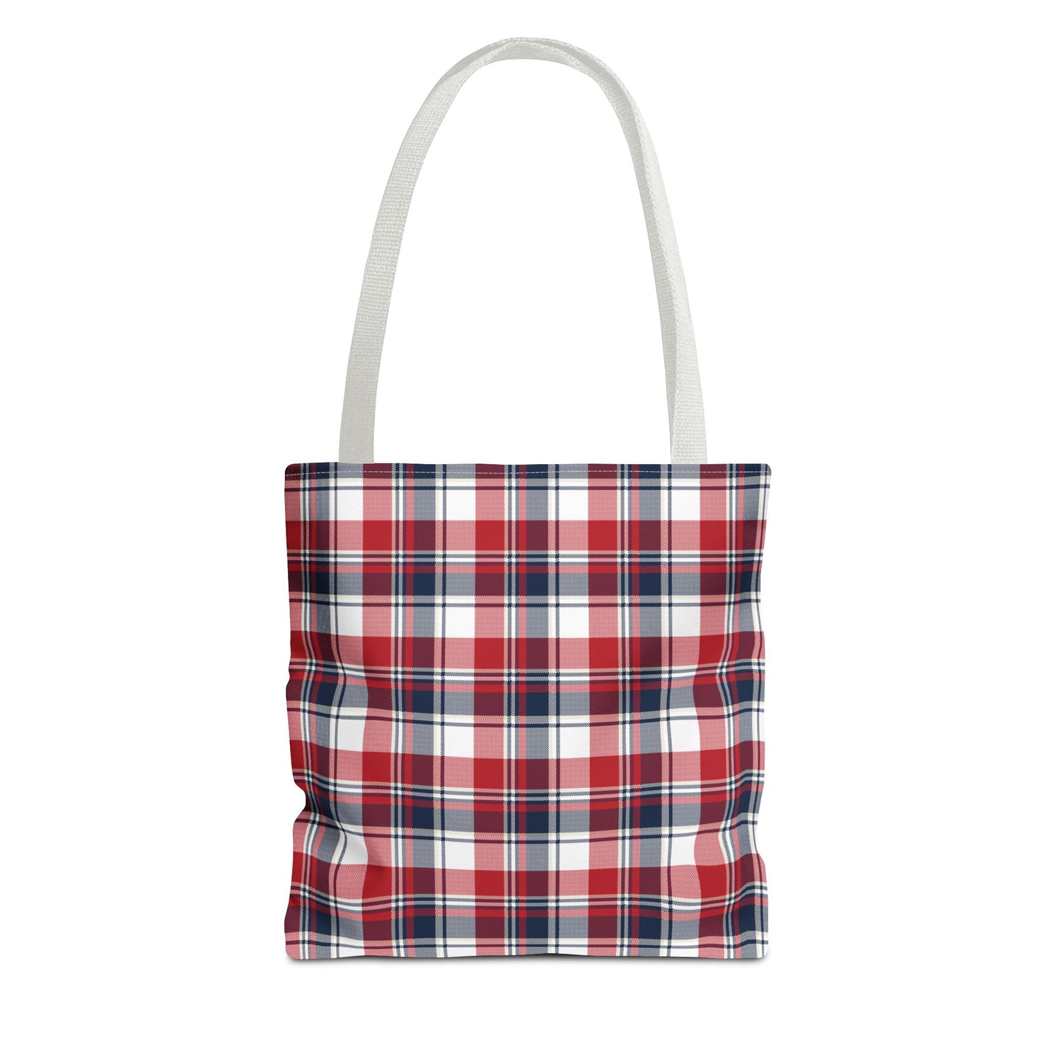 4th of July Plaid Tote Bag