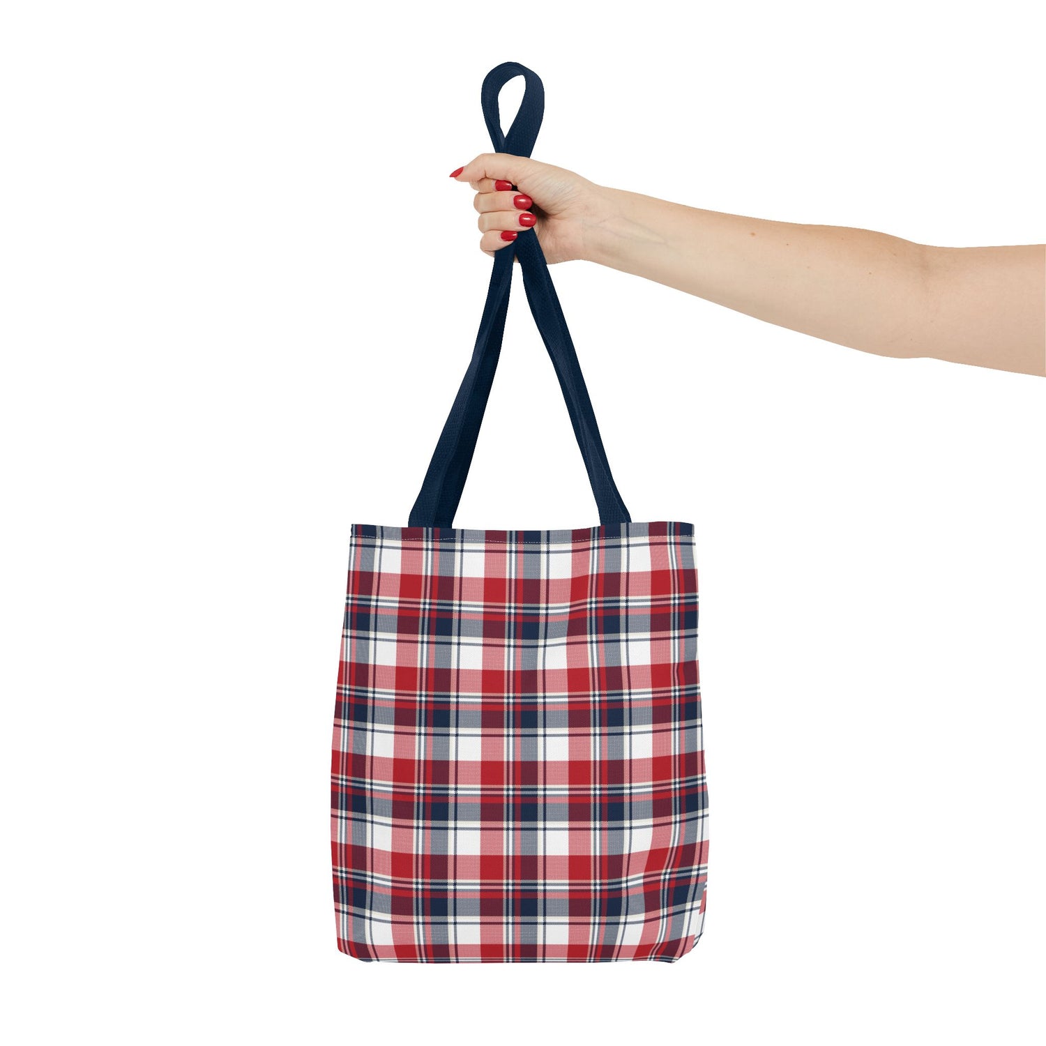 4th of July Plaid Tote Bag