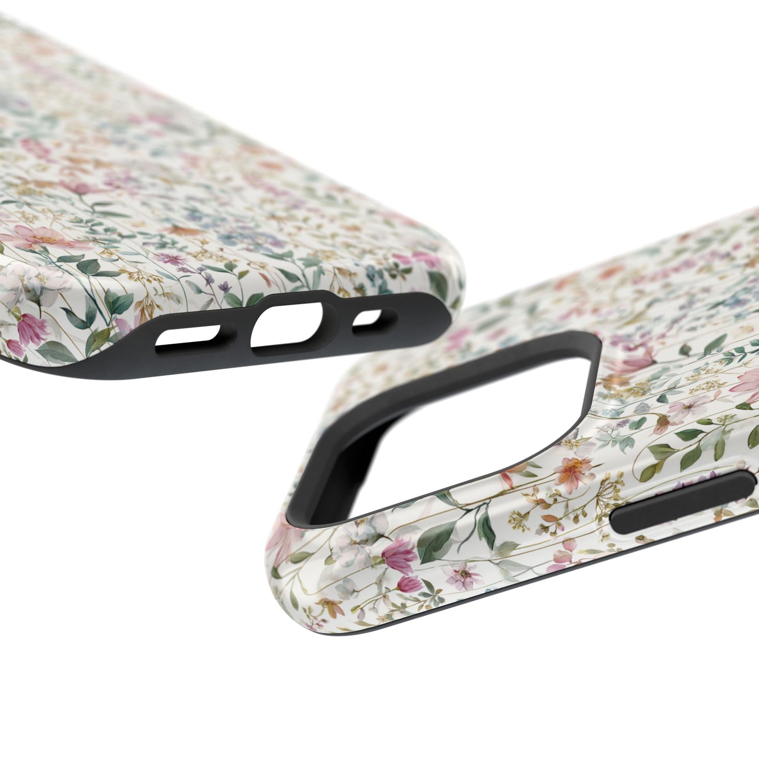 Floral Impact-Resistant Phone Case, iPhone, Samsung