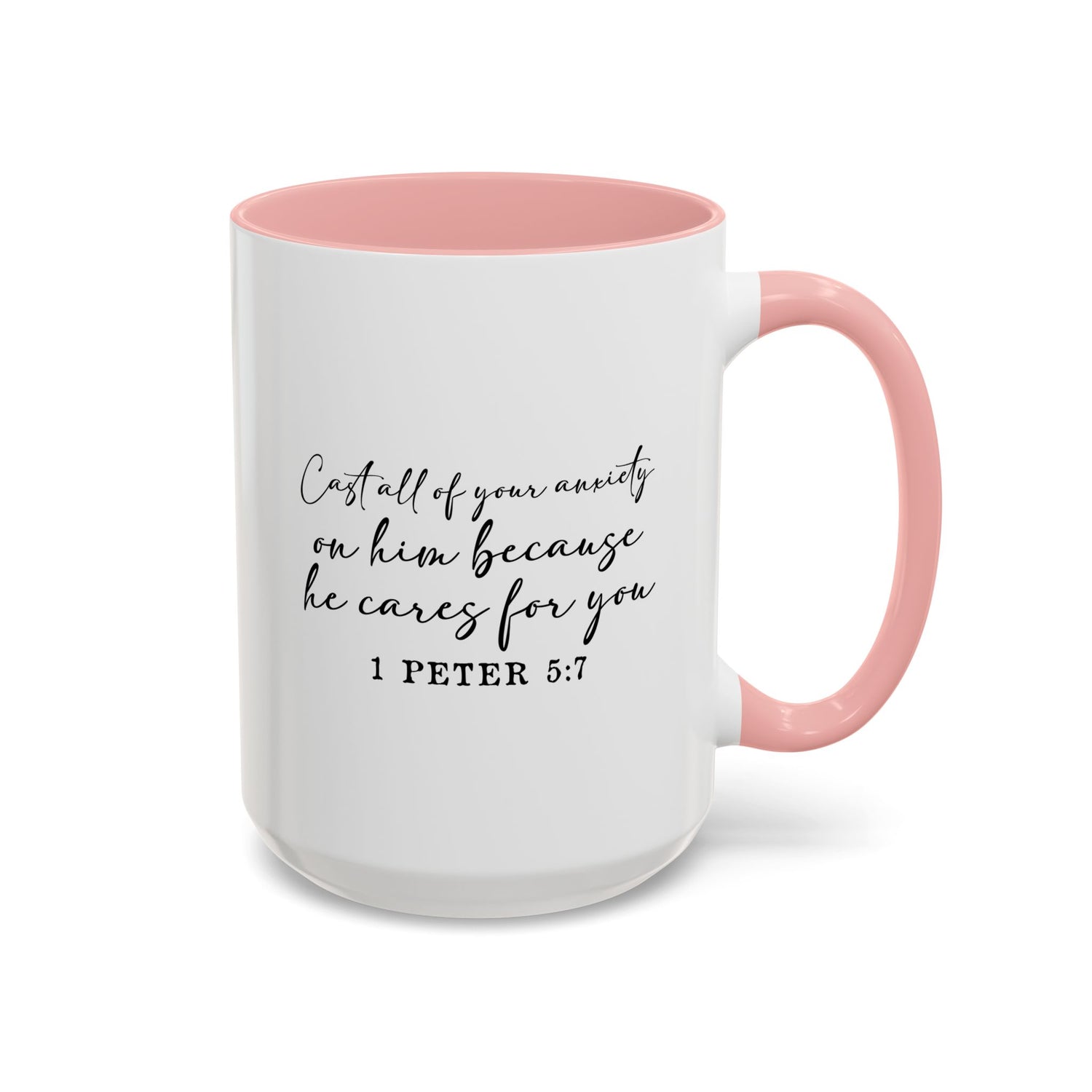 Coffee Mug: Scripture 1 Peter 5:7