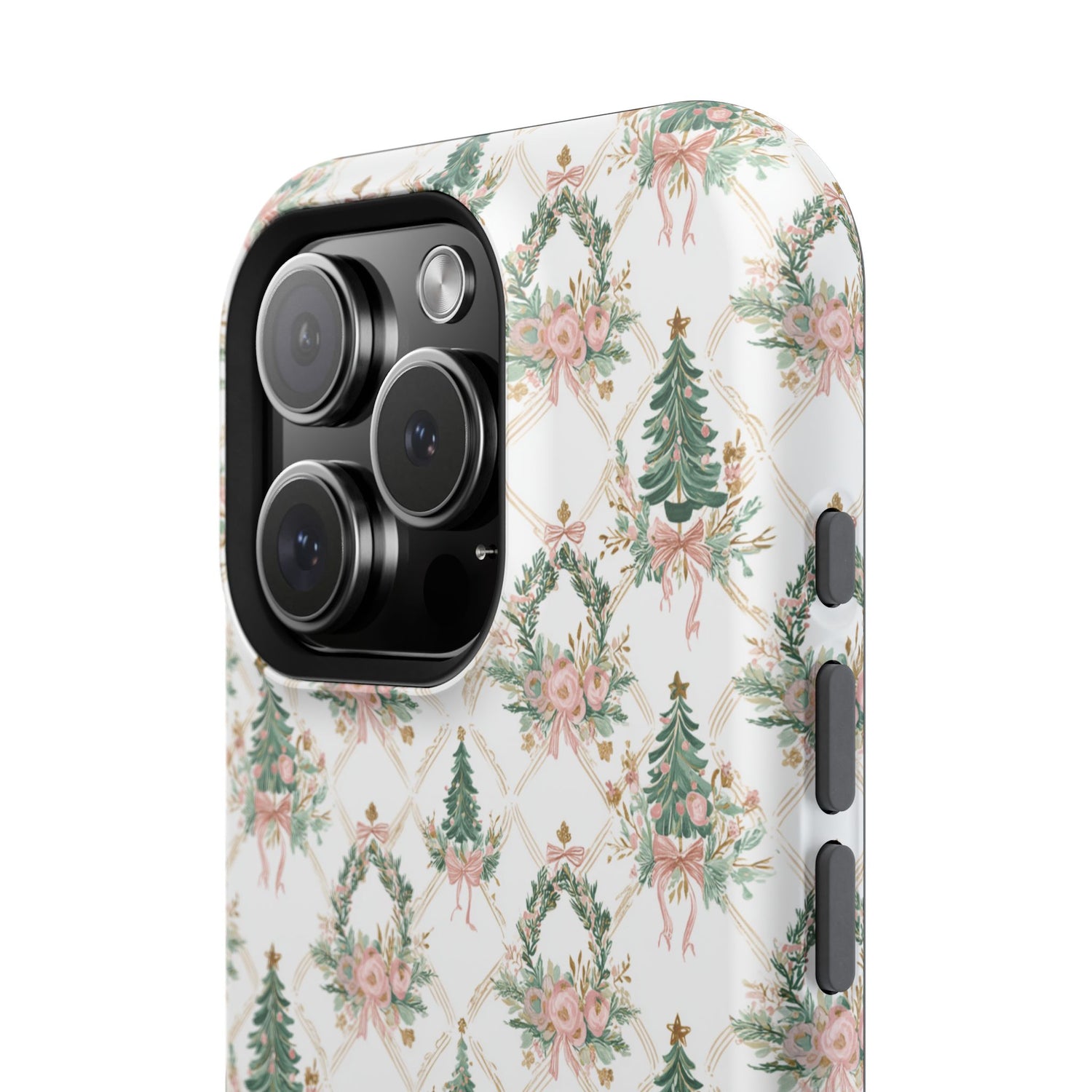Impact-Resistant Phone Case - Festive Floral Design, Impact-Resistant, iPhone, Samsung