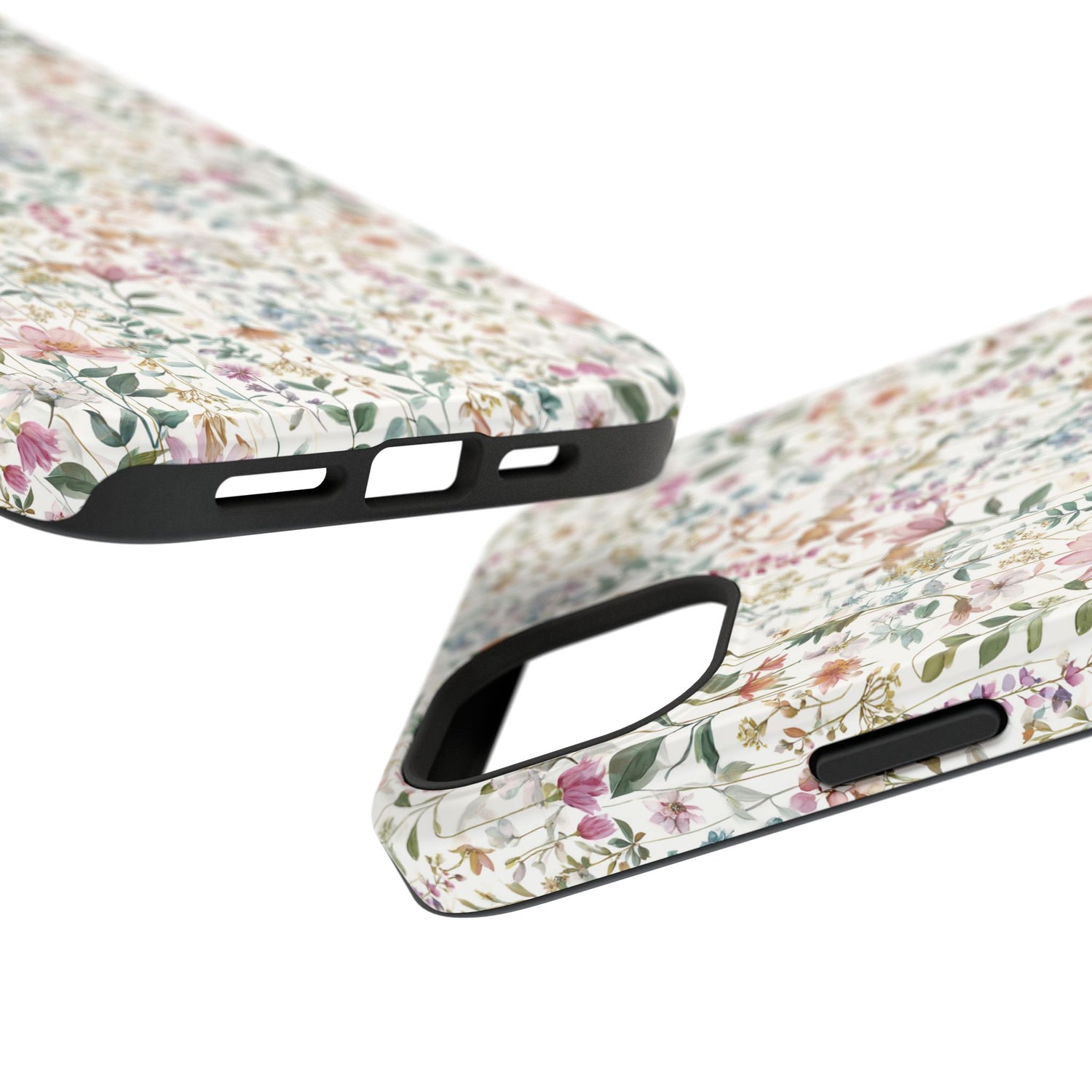 Floral Impact-Resistant Phone Case, iPhone, Samsung