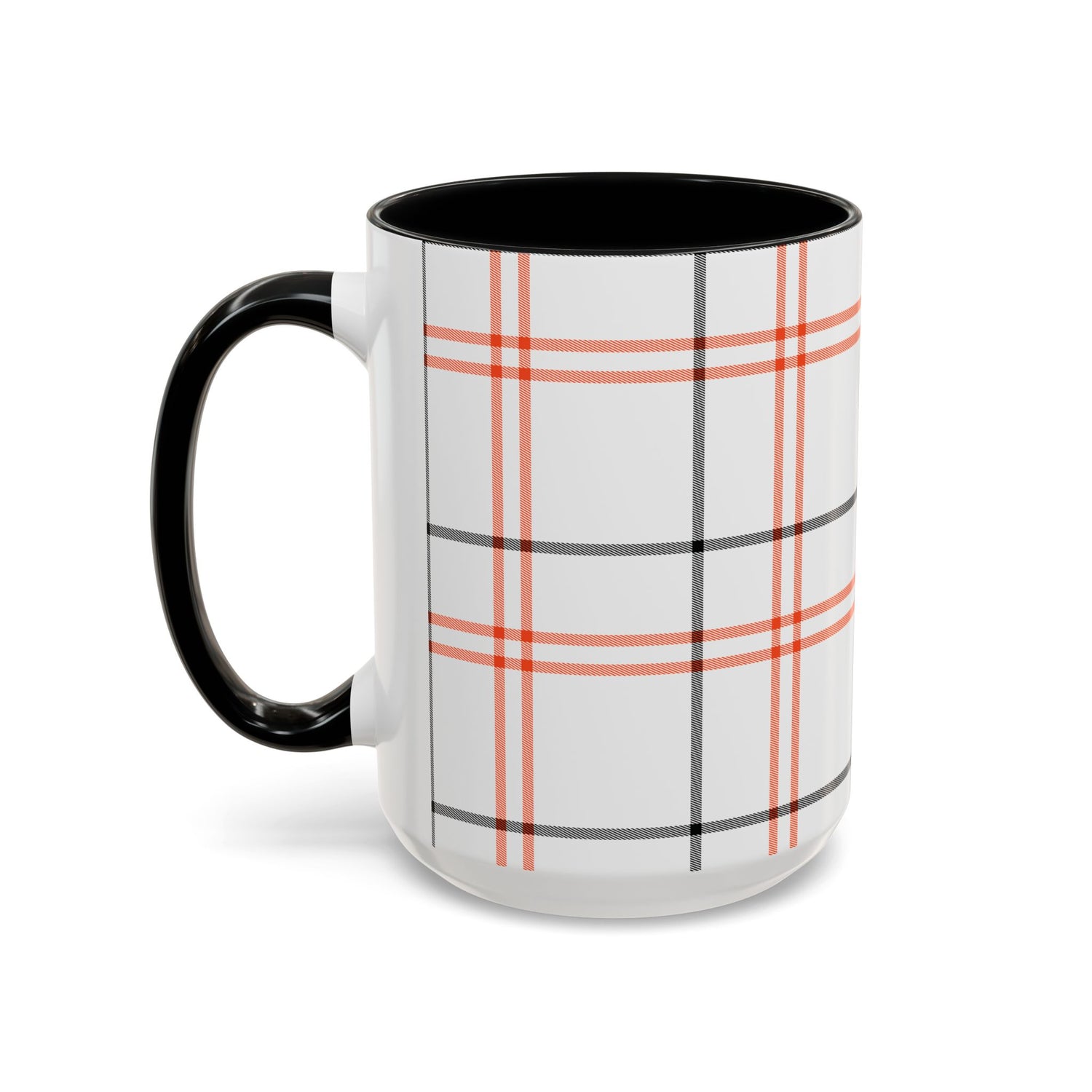 Plaid Accent Coffee Mug | Cozy Vibes, Perfect Gift for Coffee Lovers, Home Decor, Fall and Winter Celebrations, Kitchen Essentials