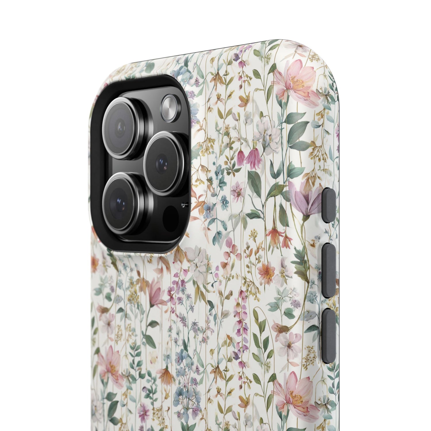 Floral Impact-Resistant Phone Case, iPhone, Samsung