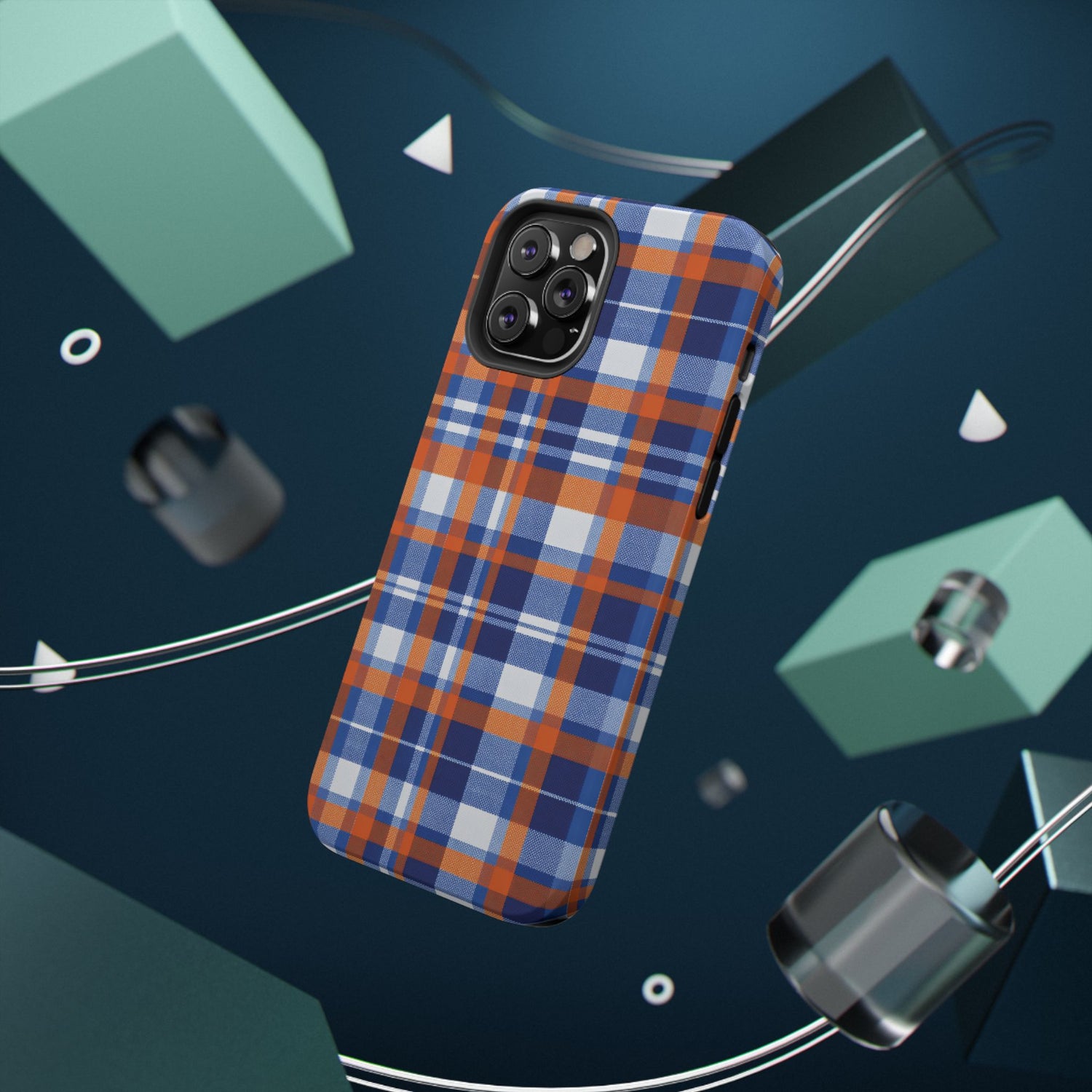 Impact-Resistant Phone Case- Florida Plaid