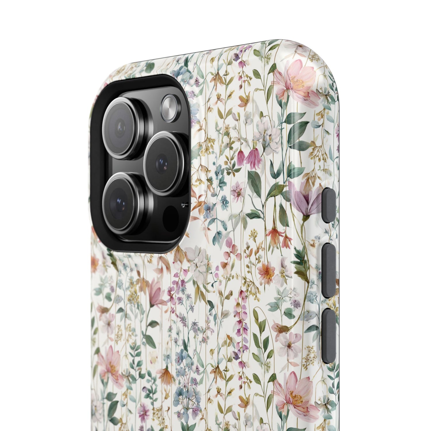 Floral Impact-Resistant Phone Case, iPhone, Samsung