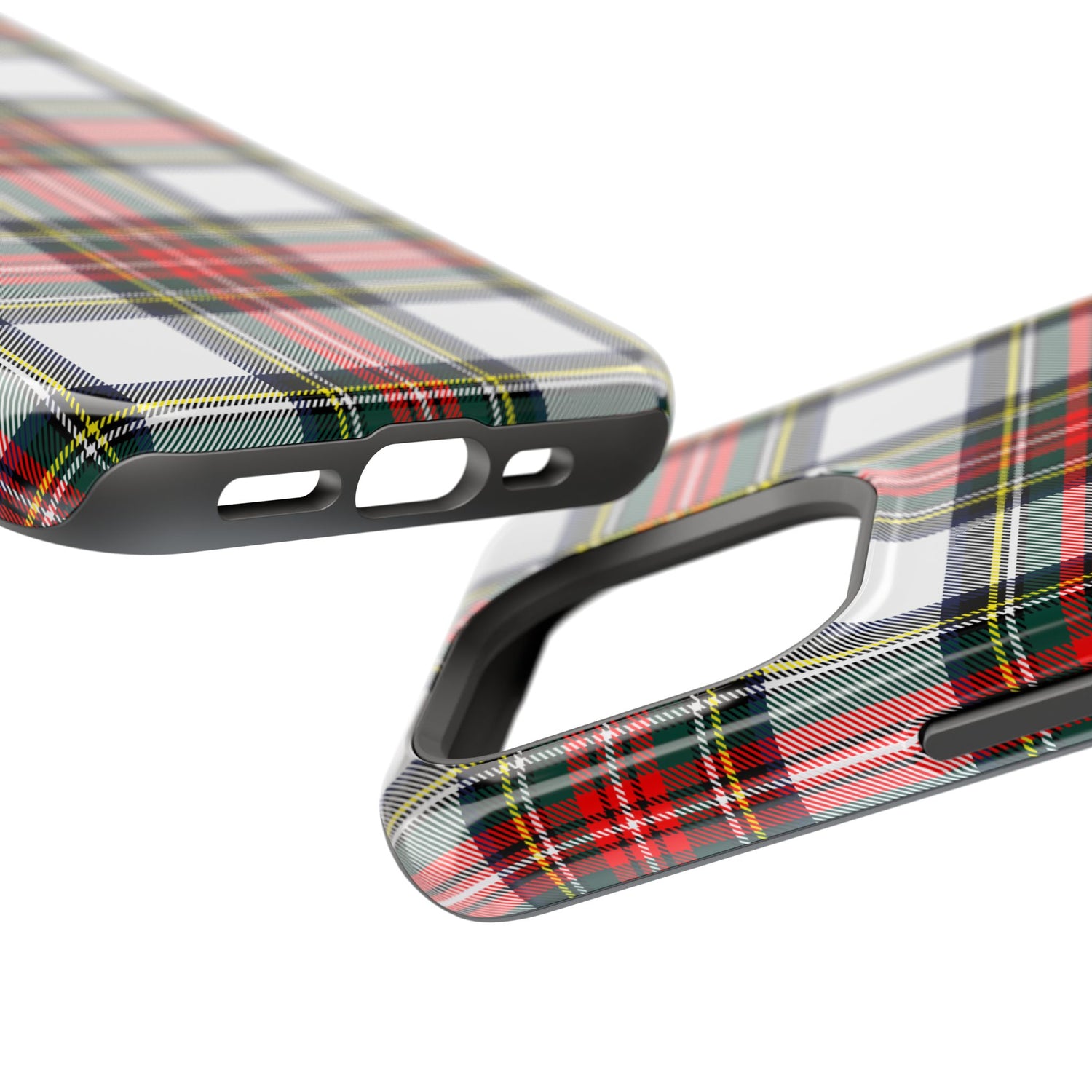 Christmas Holiday Tartan Plaid Impact-Resistant Phone Case, iPhone, Samsung