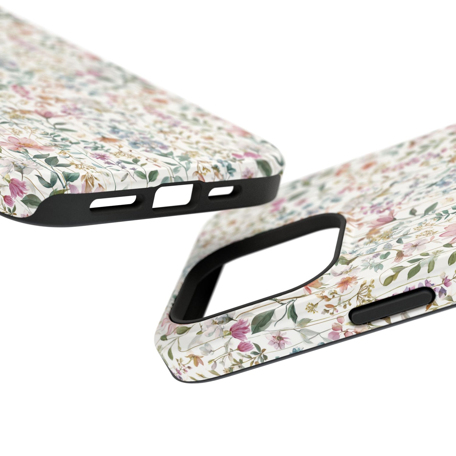 Floral Impact-Resistant Phone Case, iPhone, Samsung