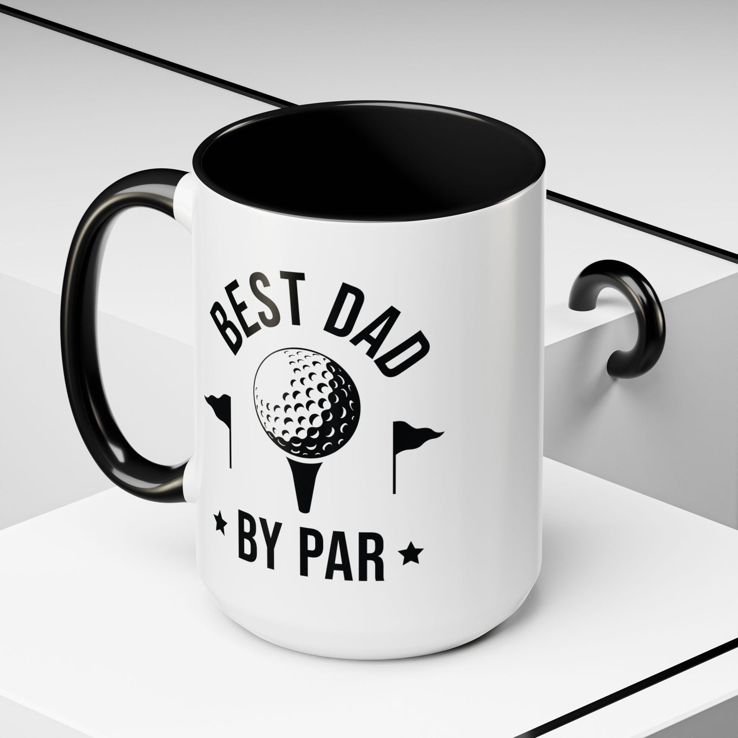 Dad Mug/Father's Day/Golfer/Gifts for him/Funny Mug/Accent Coffee Mug (11, 15oz) "Best Dad By Par"