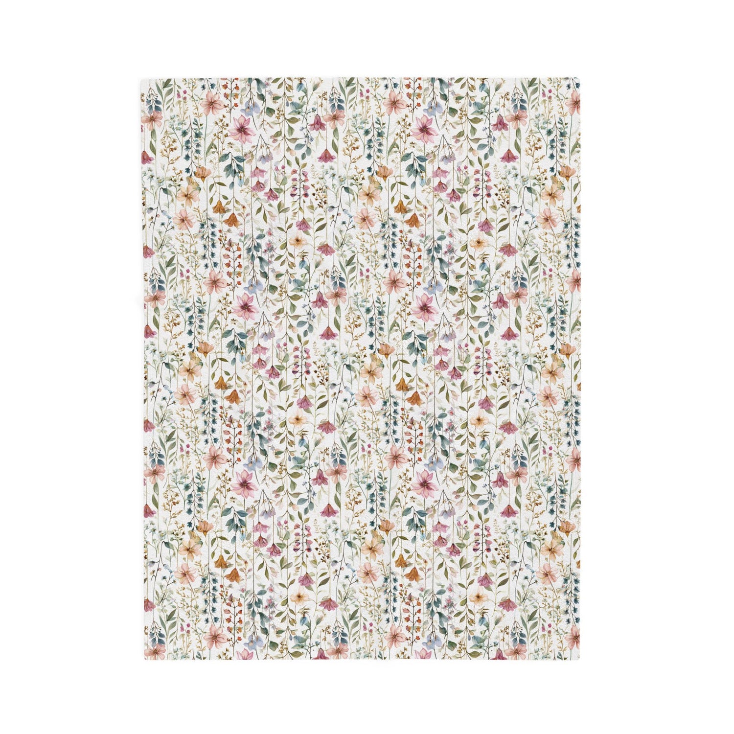 Floral Velveteen Plush Blanket