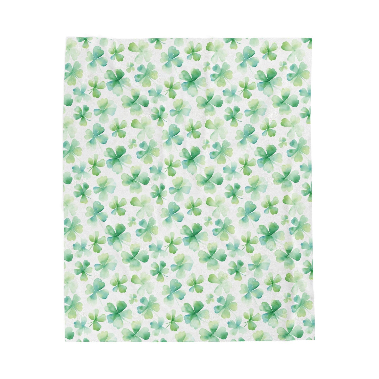 St. Patrick's Day Velveteen Plush Blanket, Cozy Throw for Home Decor, Shamrock-Patterned Soft Blanket for Kids and Adults
